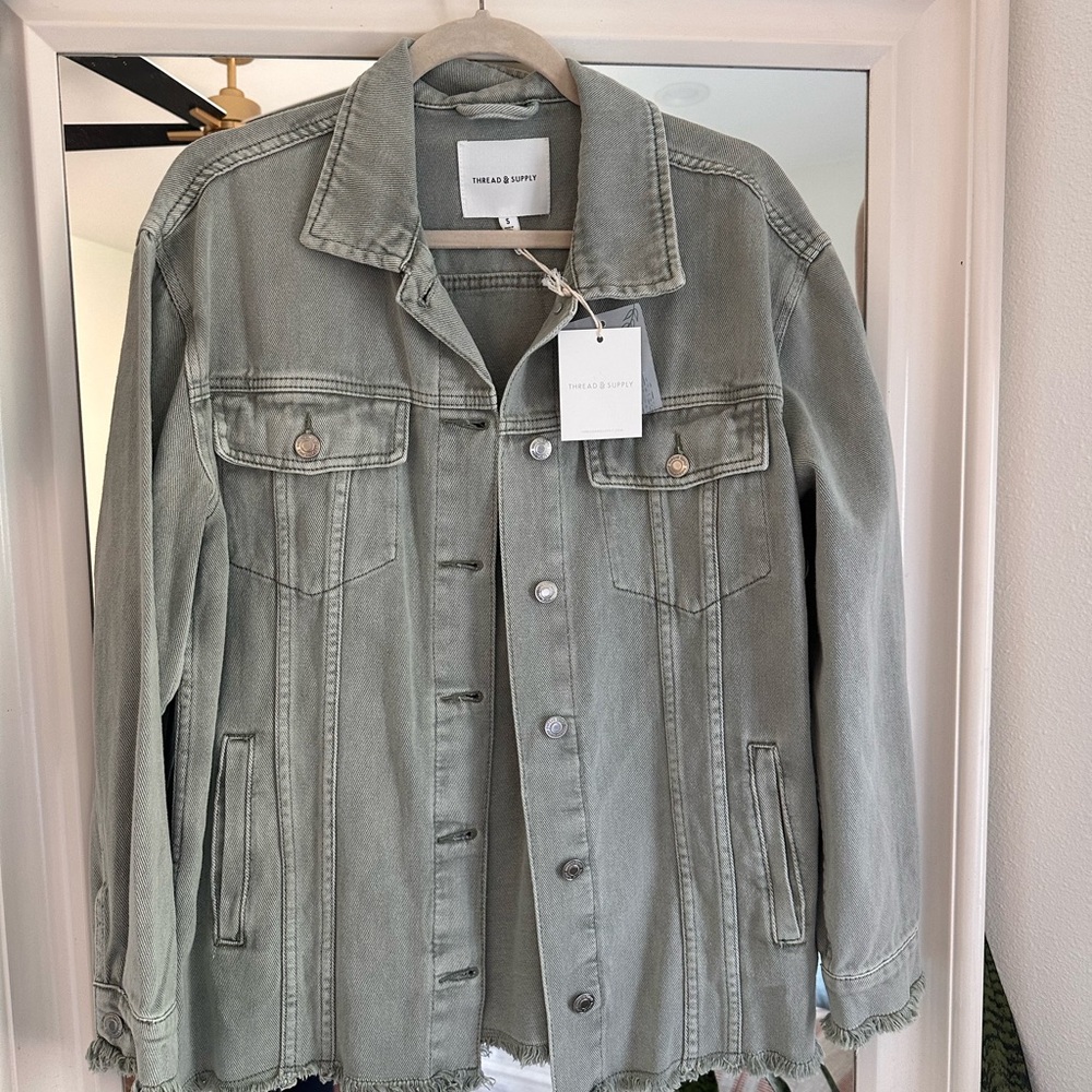Women's Green Denim Jacket